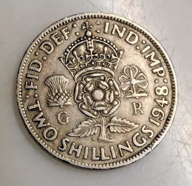 GB, TWO SHILLINGS , Georg VI, 1948, #0104#