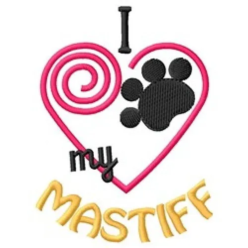 I "Heart" My Mastiff Fleece Jacket 1441-2 Size S - XXL