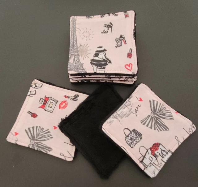 Lot De 7 Lingettes Lavables en bambou Fait Main