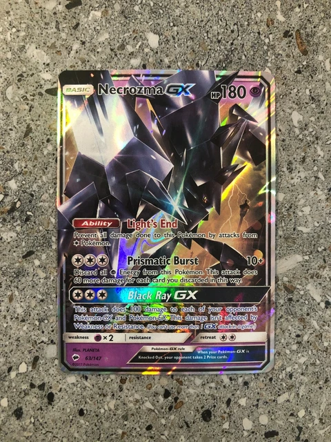 Pokemon TCG Cards Necrozma GX 63/147 Burning Shadows Ultra Rare NM