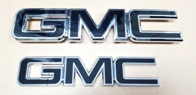 GM Grille Tailgate Emblem Black Chrome for 2015-19 GMC Sierra 1500 2500HD 3500HD