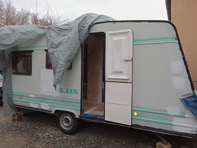 Bürstner Lux Wohnwagen reparaturbedürftig tinyhouse Bauwagen tinyhaus