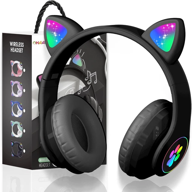 Casque bluetooth sans fil à carte pliante monté sur la tête, casque