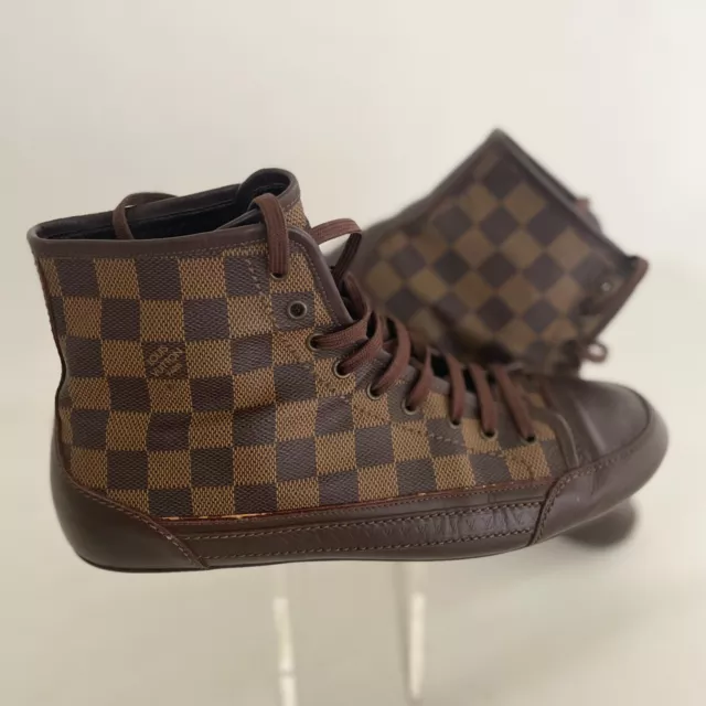Authentic LOUIS VUITTON ‘Upside Down” HIGH-TOP SNEAKERS Size 8 LV | 9 US