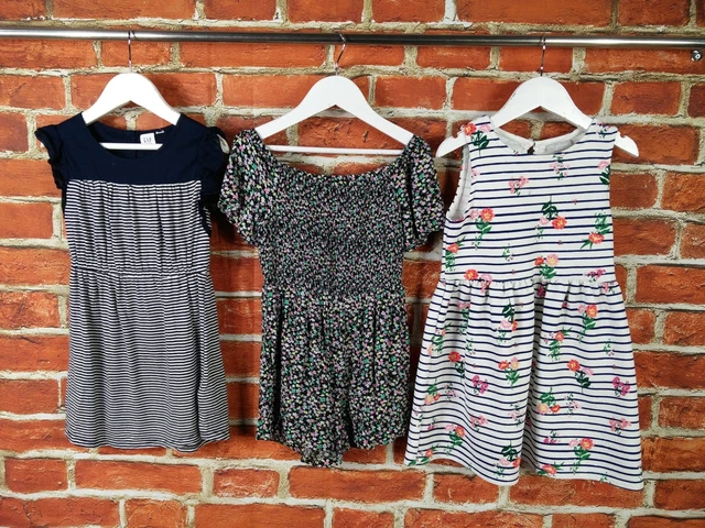 Girls Bundle Age 6-7 Years Gap Matalan M&S Bardot Playsuit Dress Stripe 122Cm