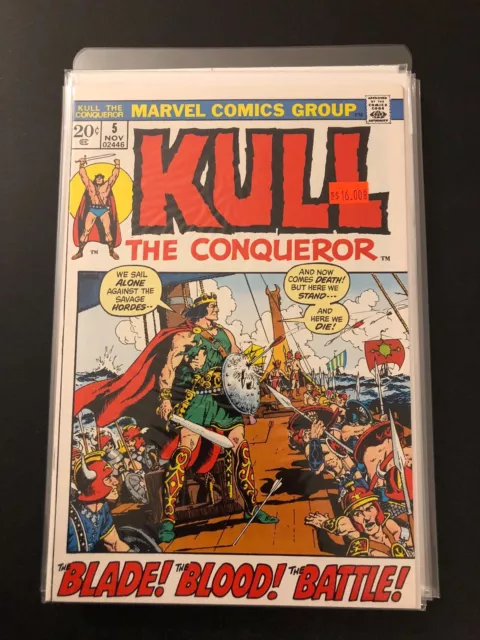 Kull the Conqueror vol.1 #5 1972 High Grade 9.0 Marvel Comic Book PVC