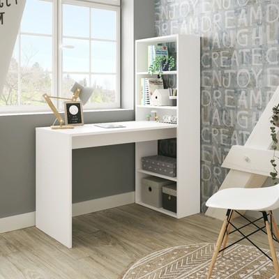 Habitdesign Scrivania completa Con Libreria Duplo Bianco Artic cameretta 