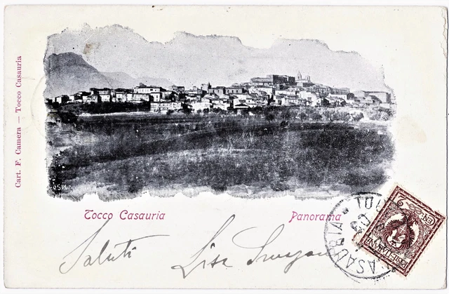 Abruzzo - Pescara - Tocco Casauria - Panorama - F.p. Viaggiata - 1903.