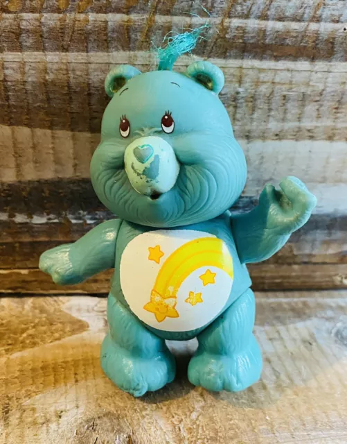 Vintage 1983 Care Bears Wish Bear Poseable Figure Toy Kenner 3.25"