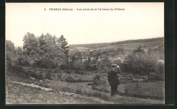 CPA Poiseaux, Vue prise de la Terrasse du Chateau