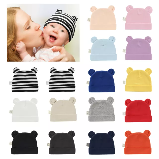 Toddler Newborn Baby Hat Bear Ears Boys And Girls Beanie Cap Cute Infant Hats AU