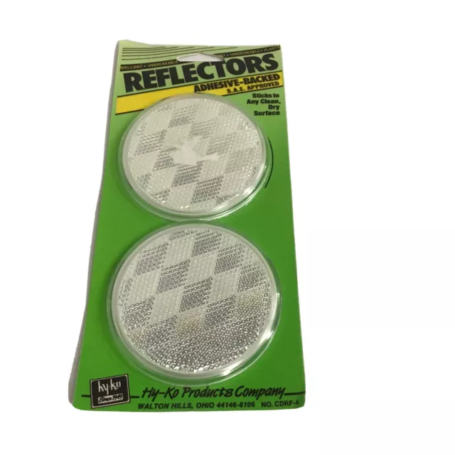 Hy-Ko Press On white Reflectors 2 Pack