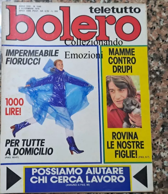 Bolero teletutto n.1540- del 1976 Drupi-Catherine Deneuve- Volontè -Strehler