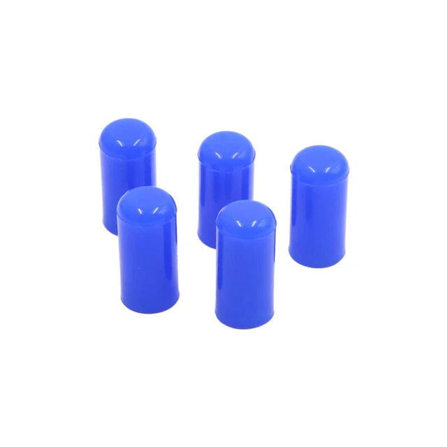5pc 6mm 1/4" Obturation Silicone tube flexible aspiration admission fin bleu