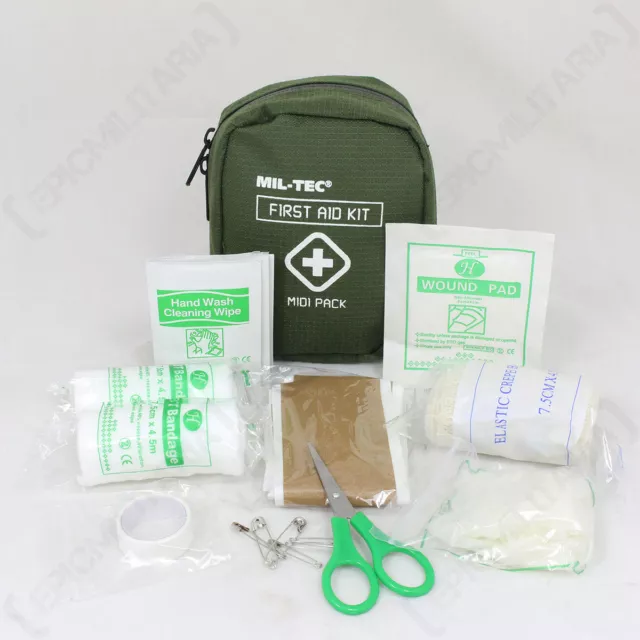 PRIMEROS AUXILIOS MIDI PACK Kit Bolso Emergencia Medicinal Viaje Coche Cadete