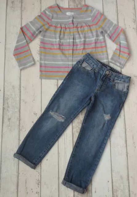 Pretty Girls Long Sleeve Top & Jeans Outfit - GAP (5 years)