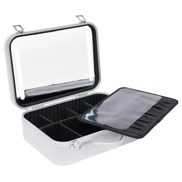 Makeup Artist Train Case Jewelry Box Cosmetic Organizer Storage With Dividers
