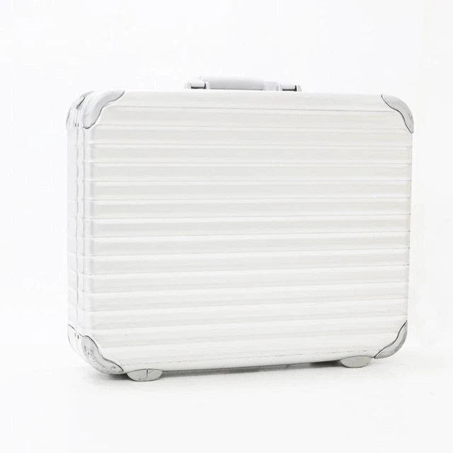 Rimowa Topaz Attache Case 19L Duralumin Alloy Dial Lock Silver 908.12