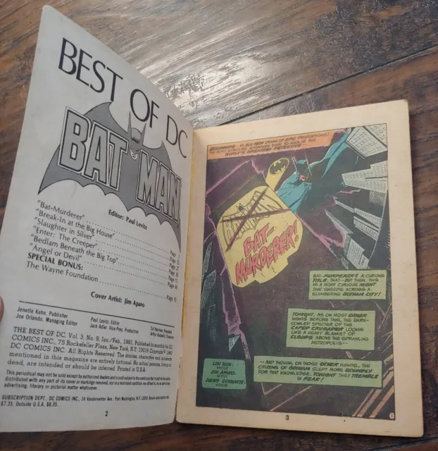 Best Of Dc Blue Ribbon Digest #9 January February 1981 🔥Batman 2
