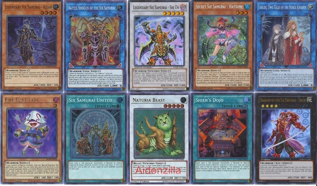 Yugioh Six Samurai Deck - Legendary Shi En Isolde Kizan Secret Hatsume United