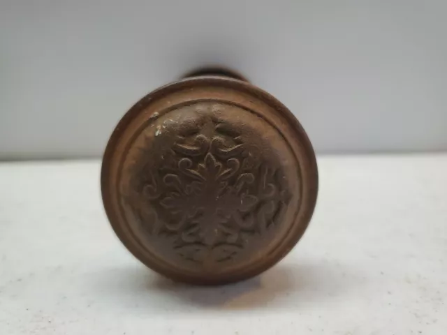 Pair of Antique Victorian Ornate Metal Door Knobs