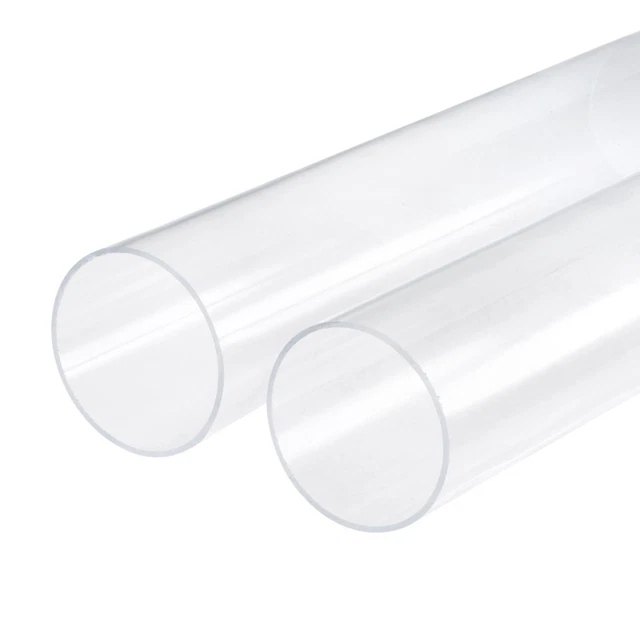 ACRYLIC PIPE RIGID Round Tube Clear 61mm ID 65mm OD 305mm 2 Pack £26.55 ...