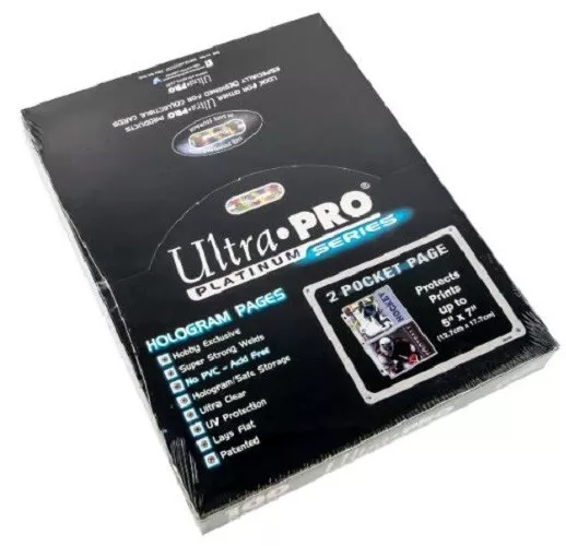 10 Ultra Pro Platinum 2-Pocket Binder Pages BRAND NEW From Fresh Box 5x7