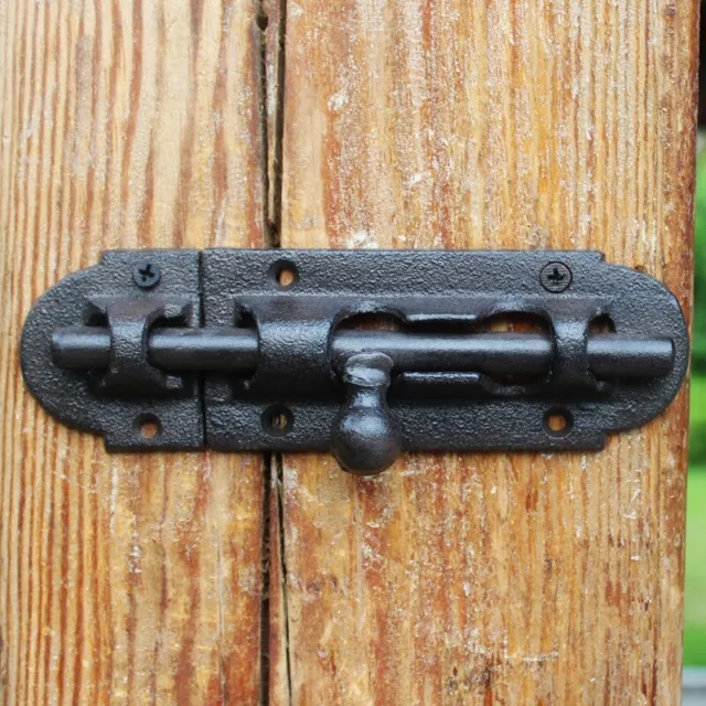 Cast Iron Barrel Bolt Door Lock Garden Cupboard Sliding Tower Latch Catch