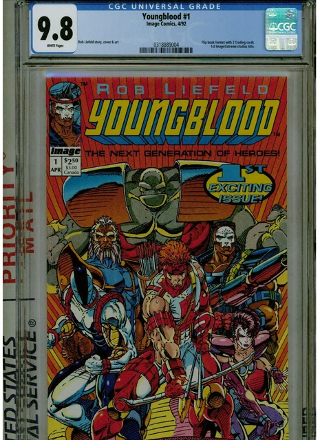 Youngblood #1 Cgc 9.8 Mint White Page 1St Image Comic 1St Print 1992 Rob Liefeld