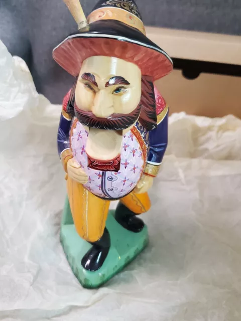 Alkota Russian Genuine Wooden Collectible Nutcracker Nobleman Conquistador 8.5 3