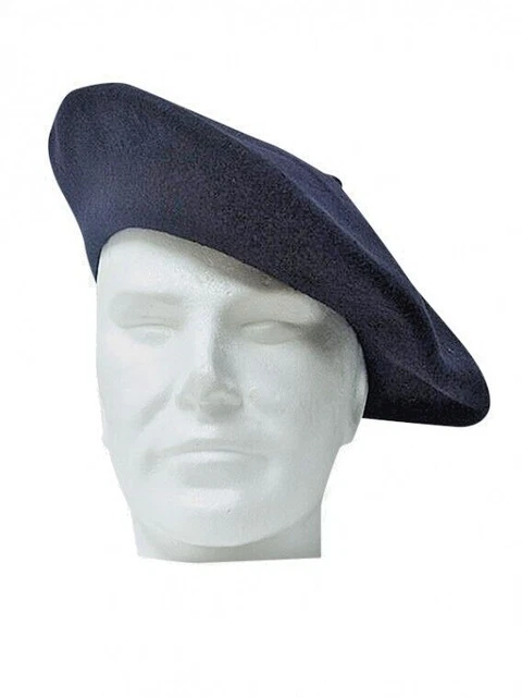 Béret Militaire Laulhère Commando Petit Couronne - Laine Merino Bleu Marine, Neuf Avec étiquettes
