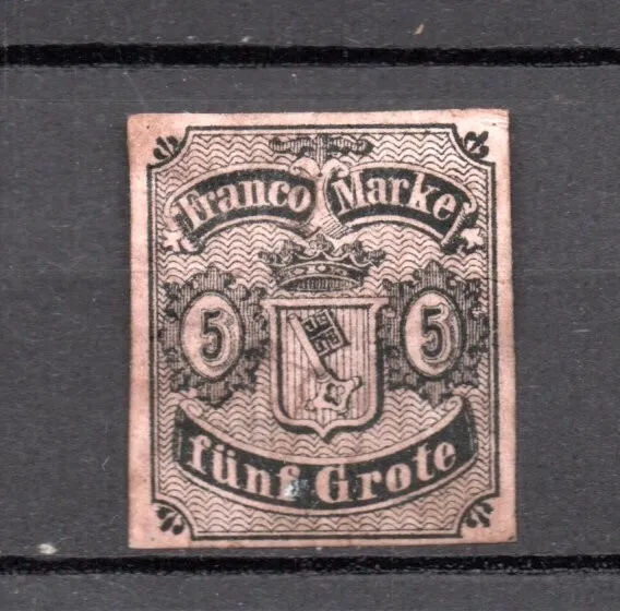 Bremen 1856 Freimarke 2 Wappen (Fehler) ungebraucht ohne Gummi