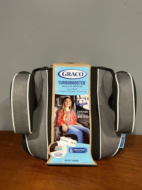 Graco TurboBooster Backless Booster Car Seat Miller's Fashion 40lbs - 100lbs
