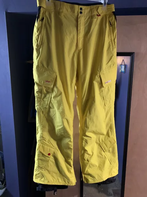 Foursquare Yellow Snowboard/ Ski Pants Mens Small Excellent Condition