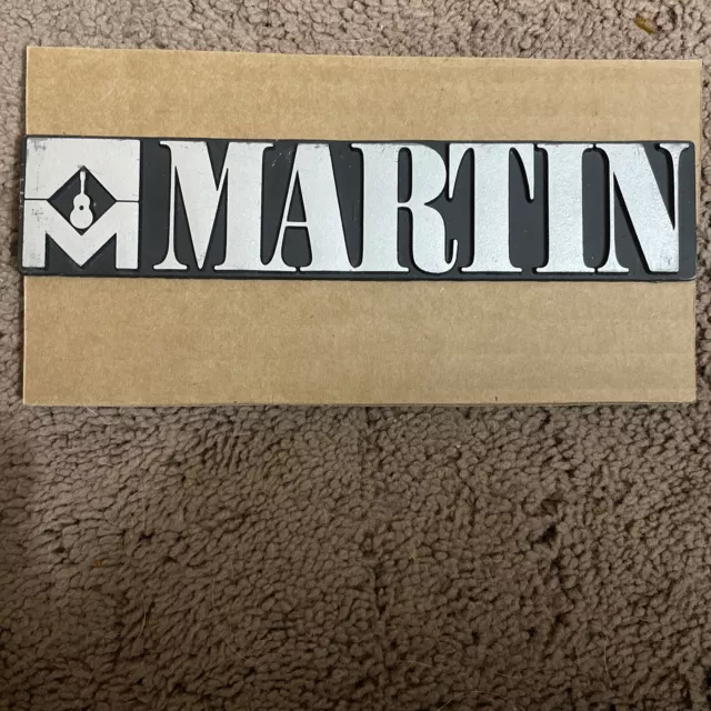 Placa de aluminio para guitarra Martin vintage, placa de nombre con logotipo insignia para estuche de guitarra