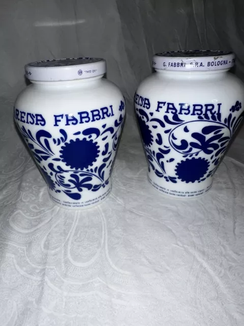 Blue and White Kitchen Jars Fabbri Amarena Cherries