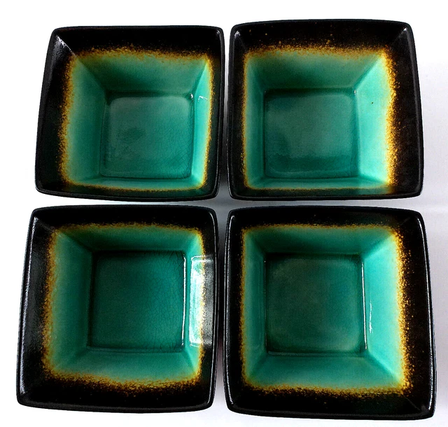 SET OF 4 Jade Crackle 6