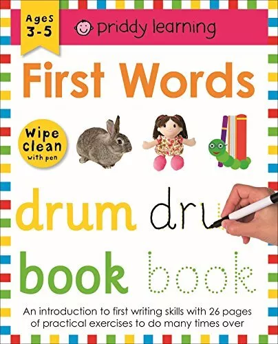 First Words (Wipe Clean Workbooks) by Roger Priddy Book The Cheap Fast Free Post