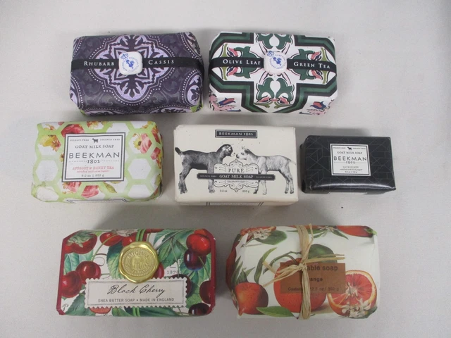 7 Fancy Bars Soap ~ Michel, Beekman Goat, & Sabonete De Portugal ~ New!