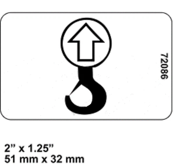 FOR GENIE GR-15 LABEL DECAL (LIFT POINT) Part # 72086