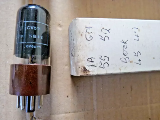 Brimar 6V6GTY CV511 UB KB/FE C  Brown Base NOS Valve Tube  DEC23