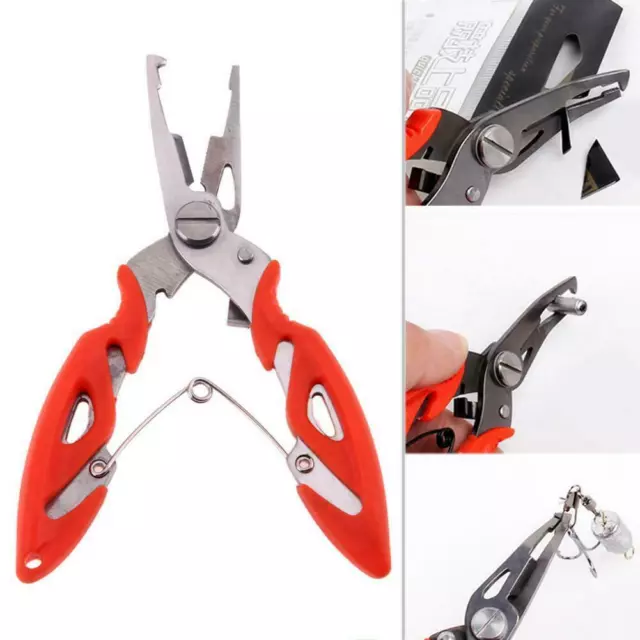 Fishing Pliers Steel Scissors Line Cutter & Hook Remover Tool - Uk Seller