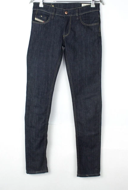 Jeans Diesel Femme Livy-biker Noir Enduit - Taille W28 L32 - Neuf Avec étiquettes