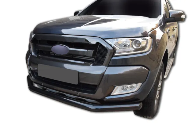 NOIR PARE BUFFLE POUR FORD RANGER 2016-2023  INOX Ø 63 mm city guard 2