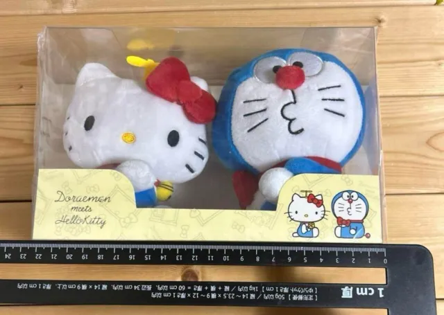 Hello Kitty And Doraemon Collaboration Toy Set Last Special Award Plush MINT F/S