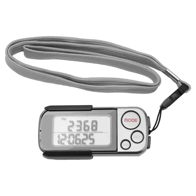 Schrittzähler Aktivitätstracker Mit 1*Spur Silber Tragbar Walker Meter