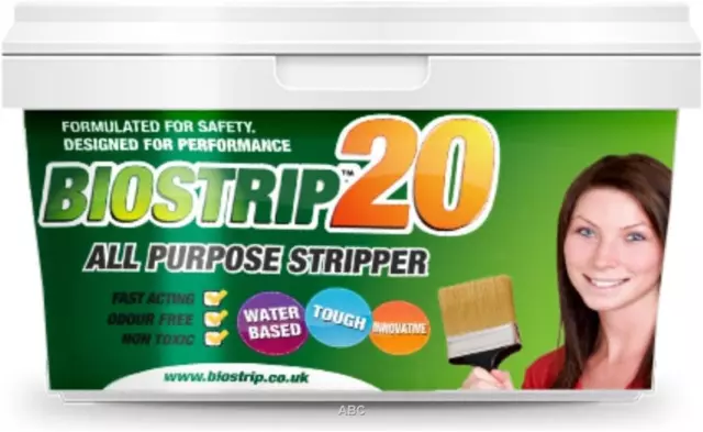 Biostrip 20 Paint Stripper 500ml, Paint Remover. Water Based Solution to Remove