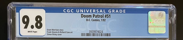 Doom Patrol #51 CGC 9.8 W 1992 DC Comics! 3