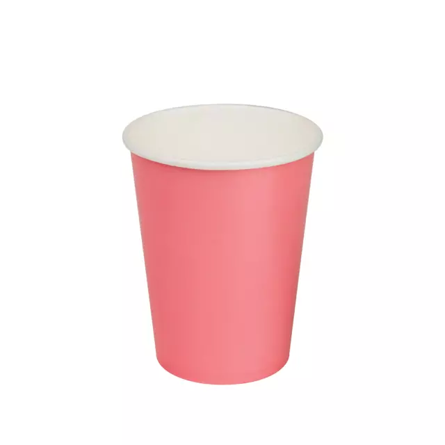 50x Paper Cold Drink Cup 12oz / 365mL Watermelon Pink Milkshake Slushie Cups