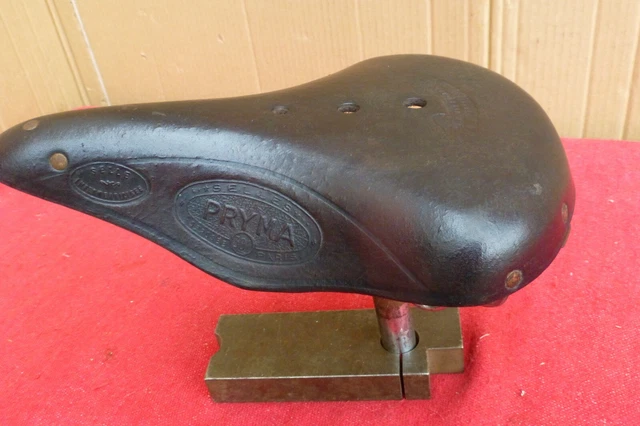 Selle De Vélo Cuir Vintage Club 25A Avec Tige à Ressort - Pour Cyclotourisme, Old School